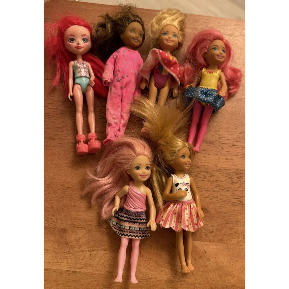 Doll Lot Of 6 Barbie Little Sister Kelly Chelsea Friends‎ 6